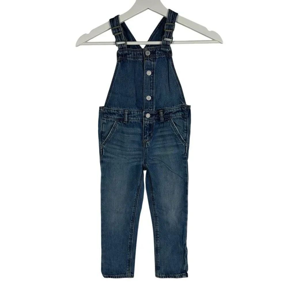 Baby Gap Button Front Denim Overalls 4 Years
